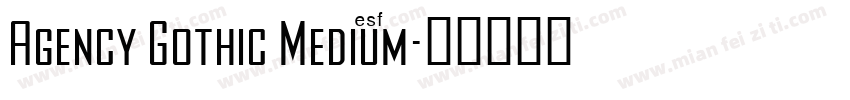 Agency Gothic Medium字体转换